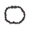 Raw baby semi rounded beads black color bracelet
