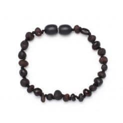 Raw baby semi rounded beads black color bracelet