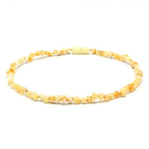Raw baby semi rounded butter color necklace