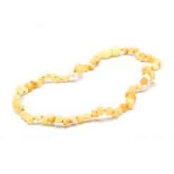 Raw baby semi rounded butter color necklace