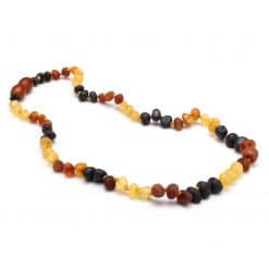 Raw baby semi rounded mix 3+3 color necklace