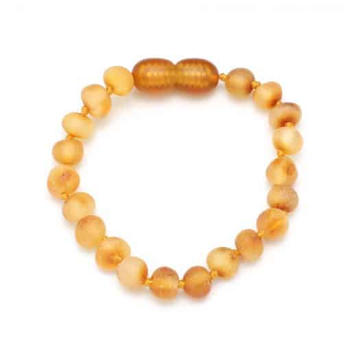Raw baby baroque beads honey color bracelet