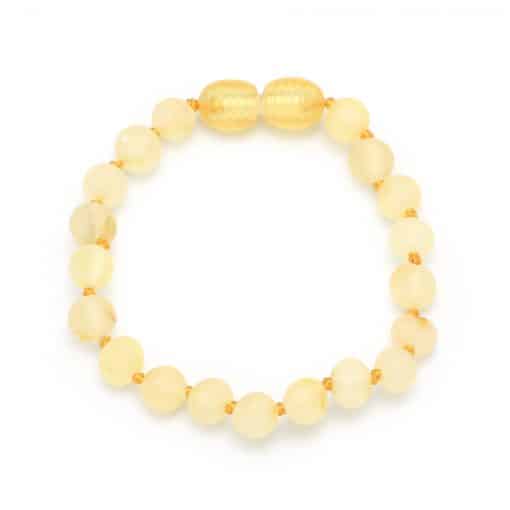 Raw baby baroque beads lemon color bracelet