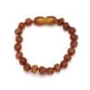 Raw baby baroque beads brown color bracelet
