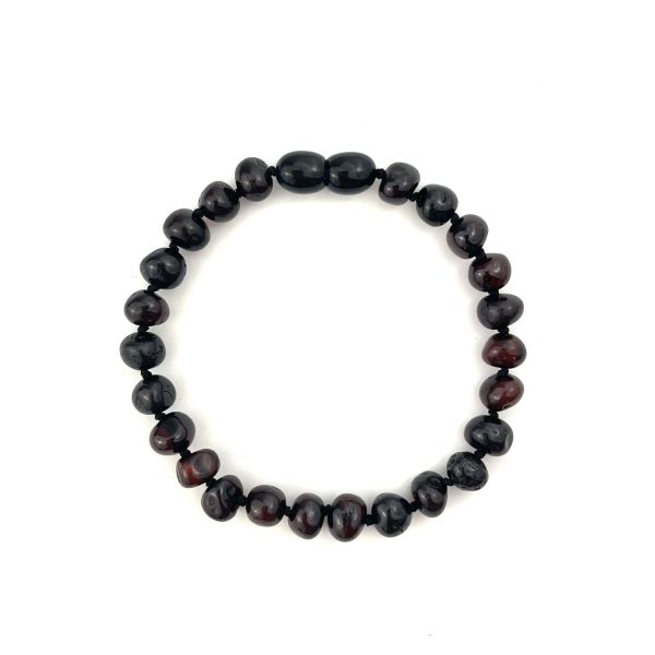 Polished Baroque Beads Cherry Color Bracelet